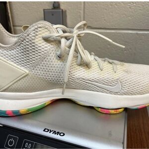 Nike Cream Sneakers with Colorful Sole